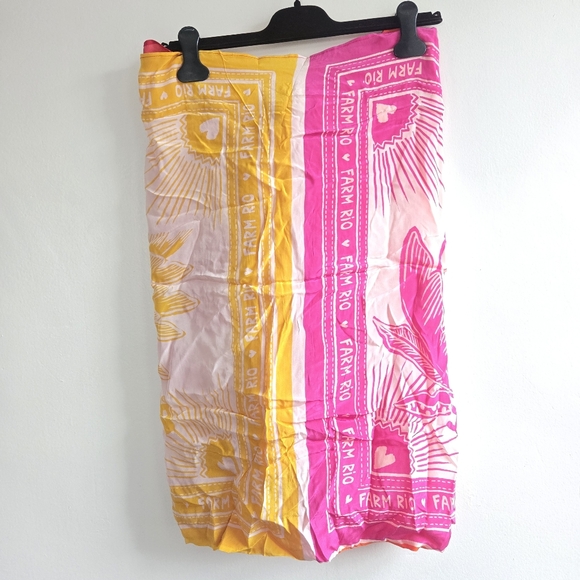 New Farm Rio Tropic Dream Printed Pareo Swim Beach Cover-Up One Size NWT - Picture 11 of 12